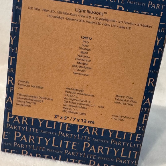 PartyLite Light Illusions™ LED Pillar Candle – Ivory  - LDR6616 - 3” x 5 - NIB - Picture 3 of 5